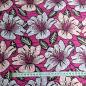 Preview: Afrikanischer Wax Print Stoff Baumwolle PINK RETRO FLOWERS